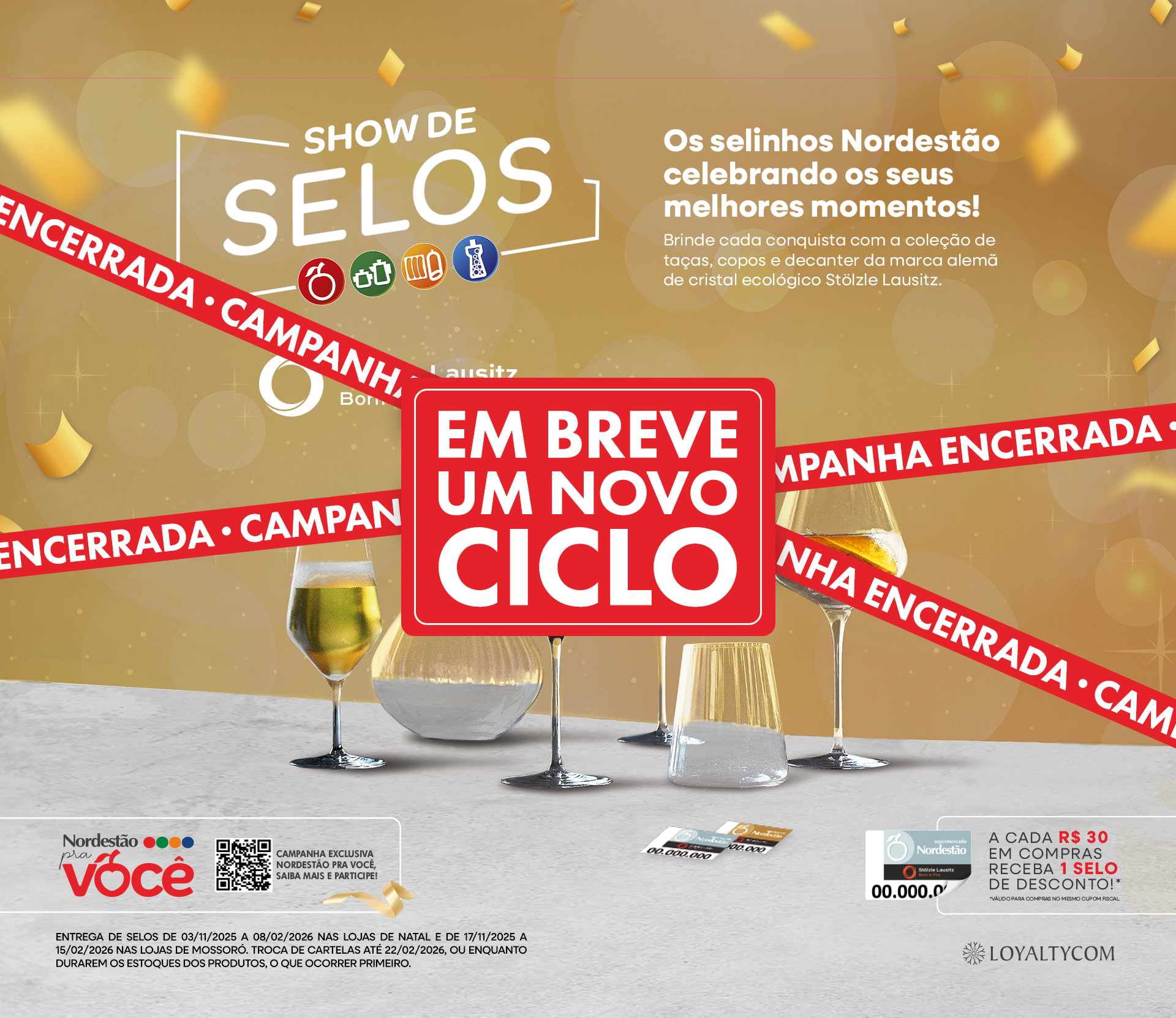 Arte campanha show de selos